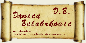 Danica Belobrković vizit kartica